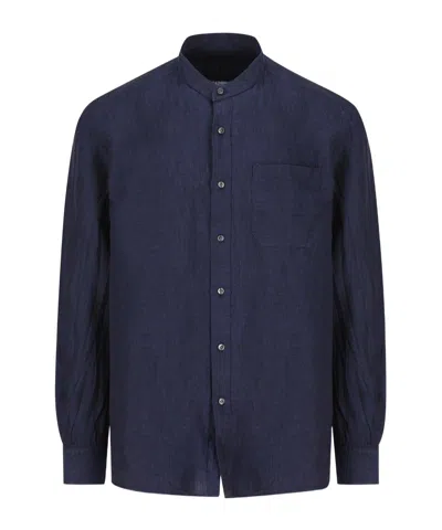 Fay Long-sleeved Shirt In Black