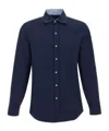 Fay Long-sleeved Shirt In Black