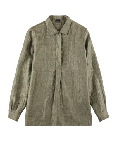 Fay Long-sleeved Shirt In Green