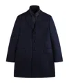 Fay Long-sleeved Single-breasted Coat In Black