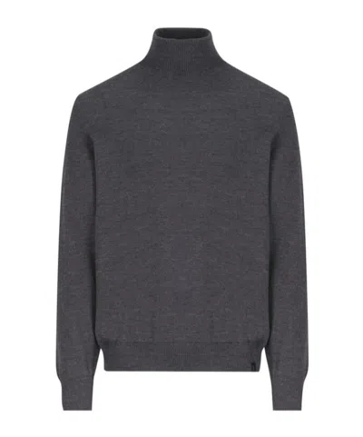 Fay Long-sleeved Sweater In Black