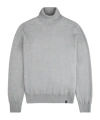 Fay Turtleneck In Grey Shaved Wool Knit In Gray
