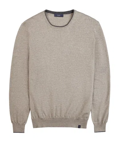 Fay Long-sleeved Sweater In C413(creta Ch)+b209(argilla Ch