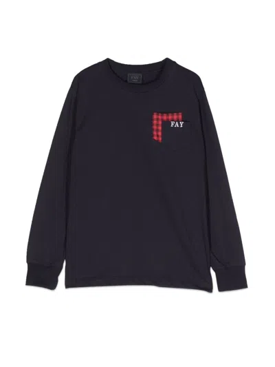 Fay Long-sleeved T-shirt In Blue