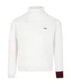 Fay Ivory Turtleneck For Boy With Logo In White