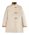 Fay Virginia Coat With Defined Waist In Neutral