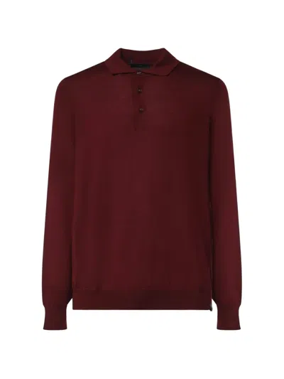 Fay Long-sleeve Polo Shirt In Animal Print