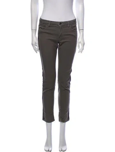 Pre-owned Fay Low-rise Skinny Leg Jeans In Green