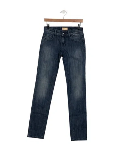 Pre-owned Fay Low-rise Straight Leg Jeans In Blue