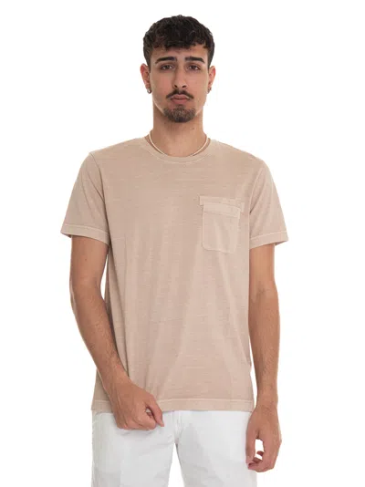 Fay T-shirt In Cotton In Beige