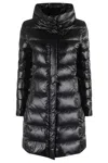 Fay Long Urban Hook And Loop Down Jacket In Black