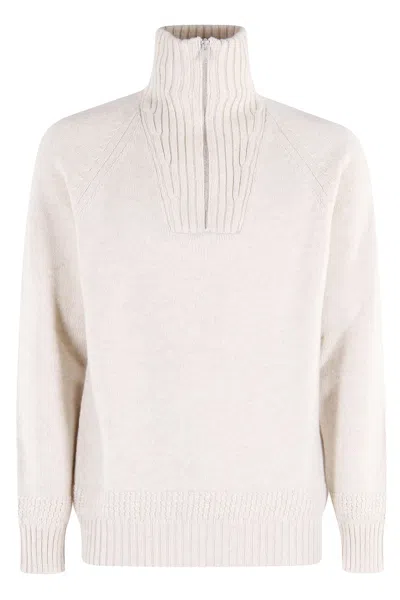 Fay Lupetto Zip Maglia Rasata In Neutral