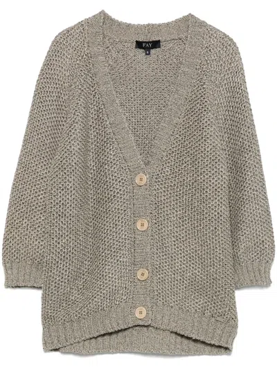 FAY LUREX-DETAIL CARDIGAN