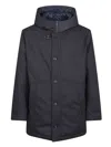 Fay Matte Finish Coat With Toggle Detail In Black