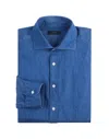 Fay Medium Blue Denim Shirt In Blue