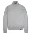 Fay Turtleneck In Grey Shaved Wool Knit