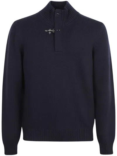 Fay Men's 100% Lana Sweater In Blue