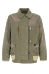 Fay 4-ganci Twill Jacket In Green