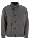 Fay Bomber In Lana In Gray
