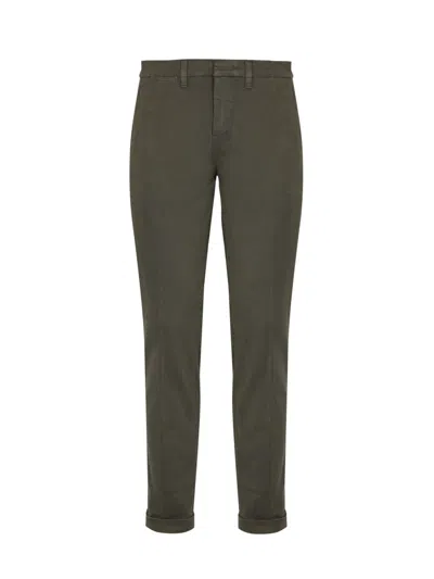 Fay Concealed Fastening Trousers With Belt Loops For Men In Gray