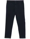 Fay Tailored Capri Pants With Pockets In Blue