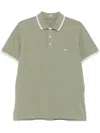 Fay Men Contrasting Collar Polo In Green