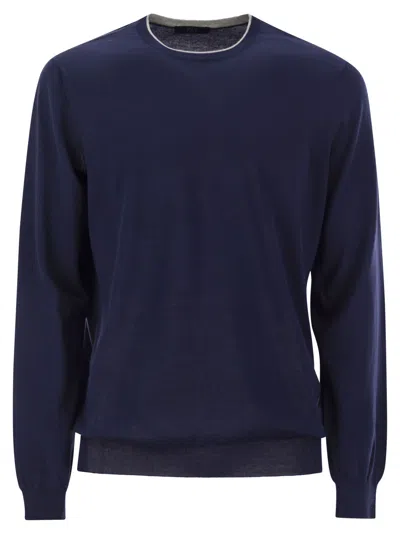 Fay Men Cotton Crew-neck Jumper In Multicolor
