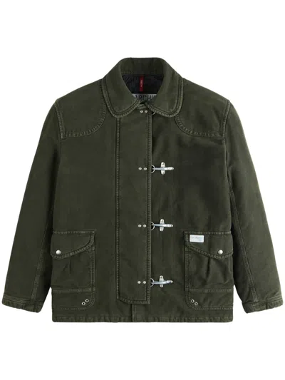 Fay Men's Cotton Padded Coat In Green