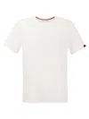 Fay Logo-patch Cotton T-shirt In White