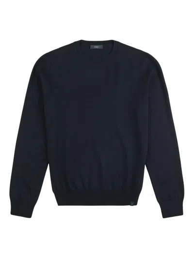 Fay Men's Crewneck Sweater In Navy