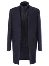 Fay Men Double Coat In Wool And Cashmere Cloth In Blue