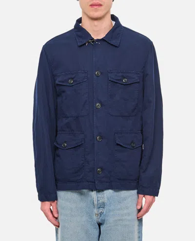 Fay Explorer Jacket With Patch Pockets In Blue