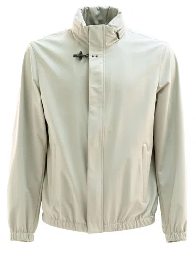 Fay Men's Lightweight Stand-collar Jacket In Metallic