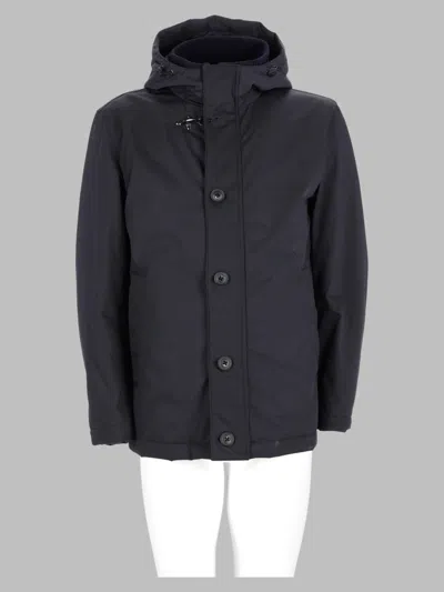 Fay Men's Mini Trench Coat In Blue