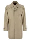 Fay Men Morning Coat In Technical Poplin In Cream