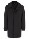 Fay Men Morning Coat Travel In Jersey Stretch In Black
