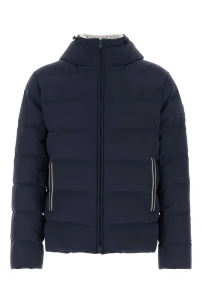 Fay Men Navy Blue Stretch Nylon Blend Down Jacket