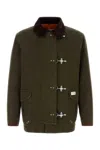 Fay Men Olive Green Canvas Jacket In Green