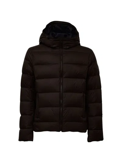 Fay Men's Quilted Down Jacket In Brown