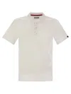 Fay Short Sleeved Cotton Polo Shirt In White
