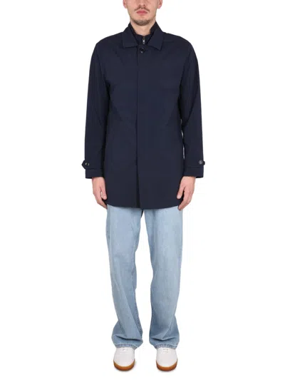 Fay Men Trench Morning Travel In Blue