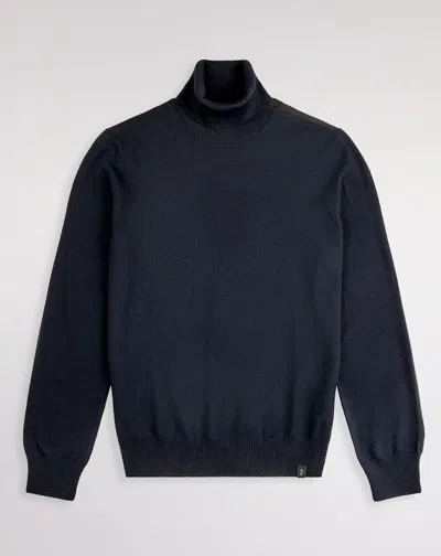 Fay Merino Wool Turtleneck In Blue