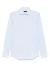 Fay Micro-pattern Shirt In Blau