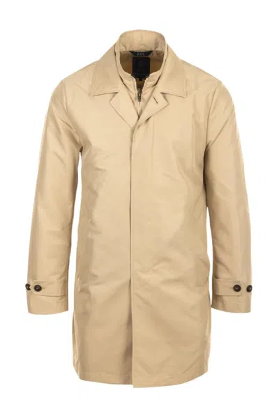 FAY MID-THIGH MINIMALIST COAT WITH CLASSIC COLLAR