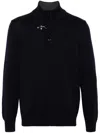 Fay High Neck Sweater In Blu