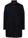Fay Single-breasted Coat In Blue
