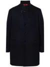 Fay Single-breasted Coat In Blue