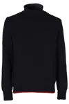 Fay Ribbed-knit Roll-neck Sweatshirt In Galassia