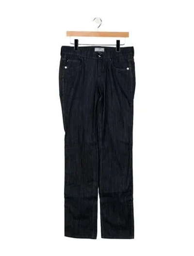 Pre-owned Fay Mid-rise Straight Leg Jeans In Blue