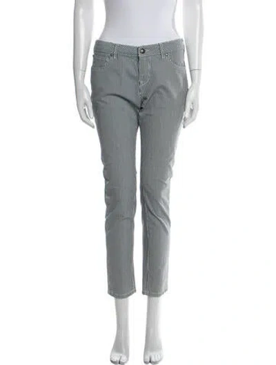 Pre-owned Fay Mid-rise Straight Leg Jeans In White